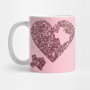 Texas Heart Puzzle Piece Mug